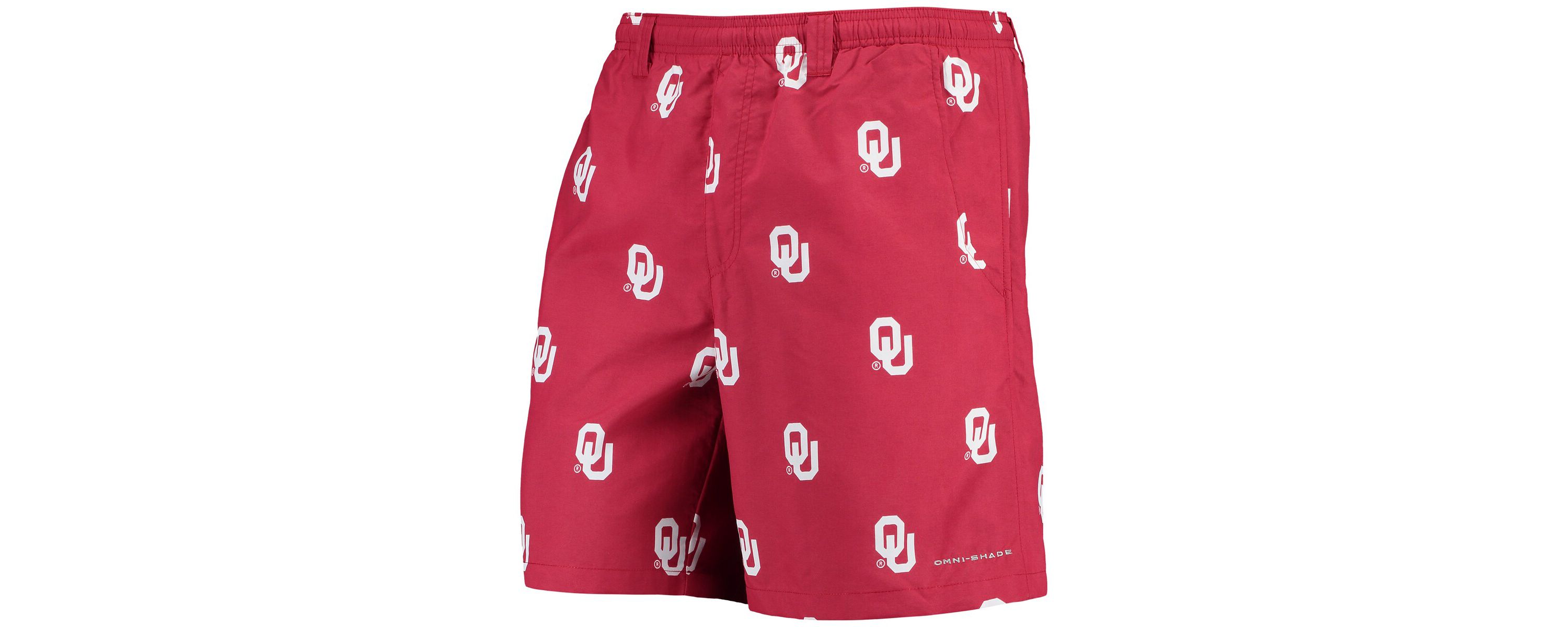 NCAA PFG Oklahoma Sooners Backcast II 8" Omni-Shade Hybrid Shorts