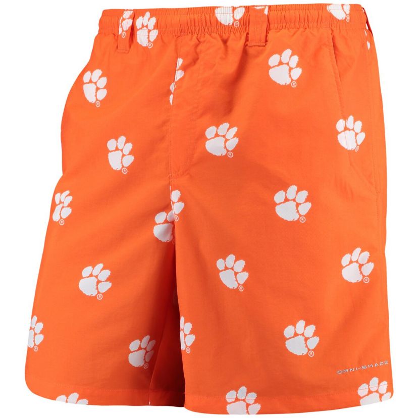 NCAA PFG Clemson Tigers Backcast II 8" Omni-Shade Hybrid Shorts