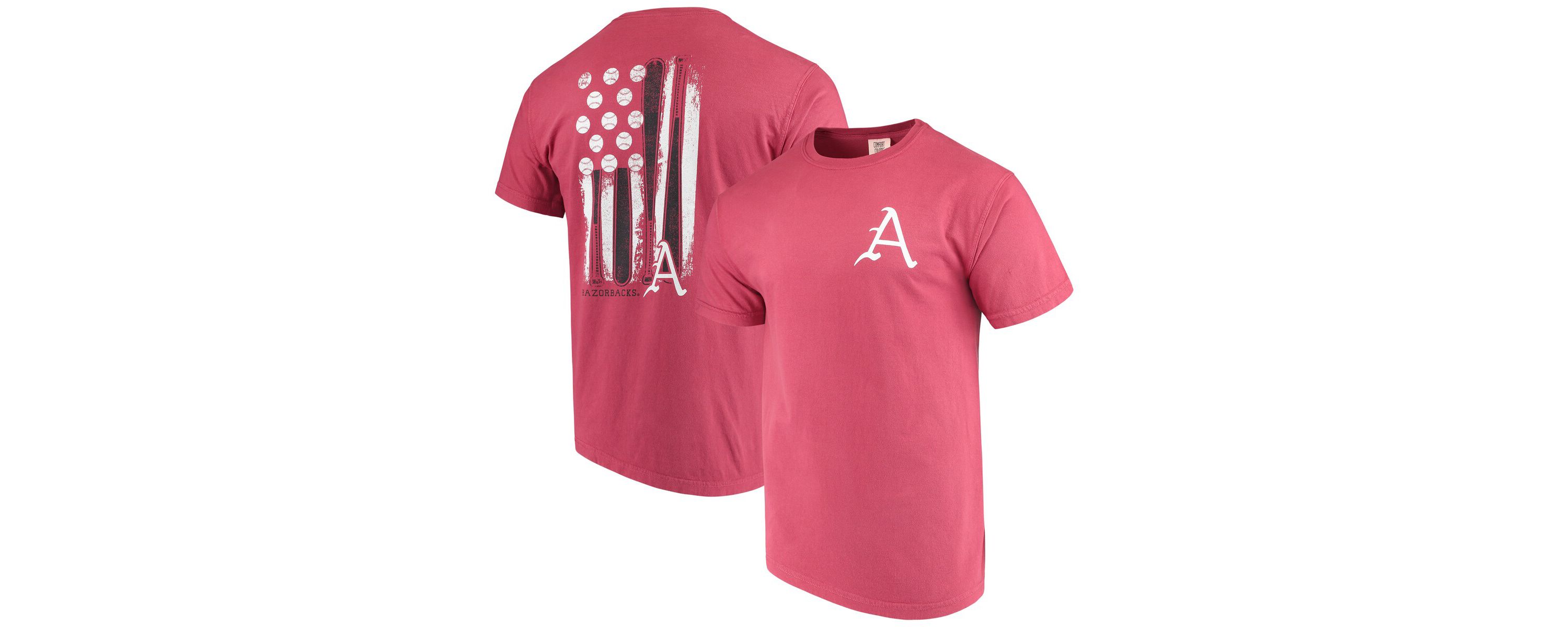 NCAA Arkansas Razorbacks Baseball Flag T-Shirt