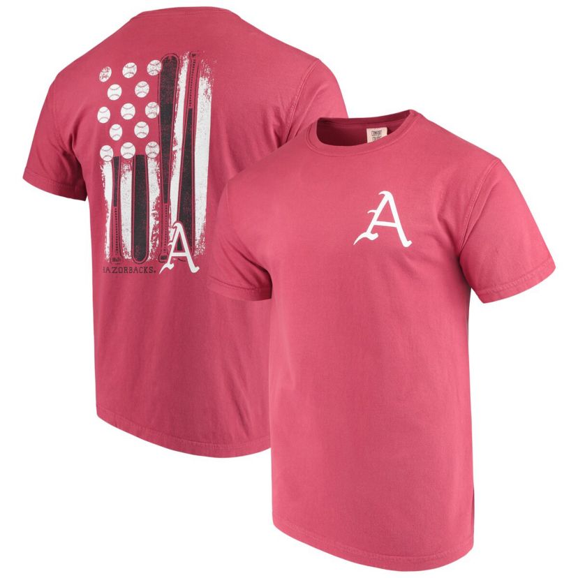 NCAA Arkansas Razorbacks Baseball Flag T-Shirt