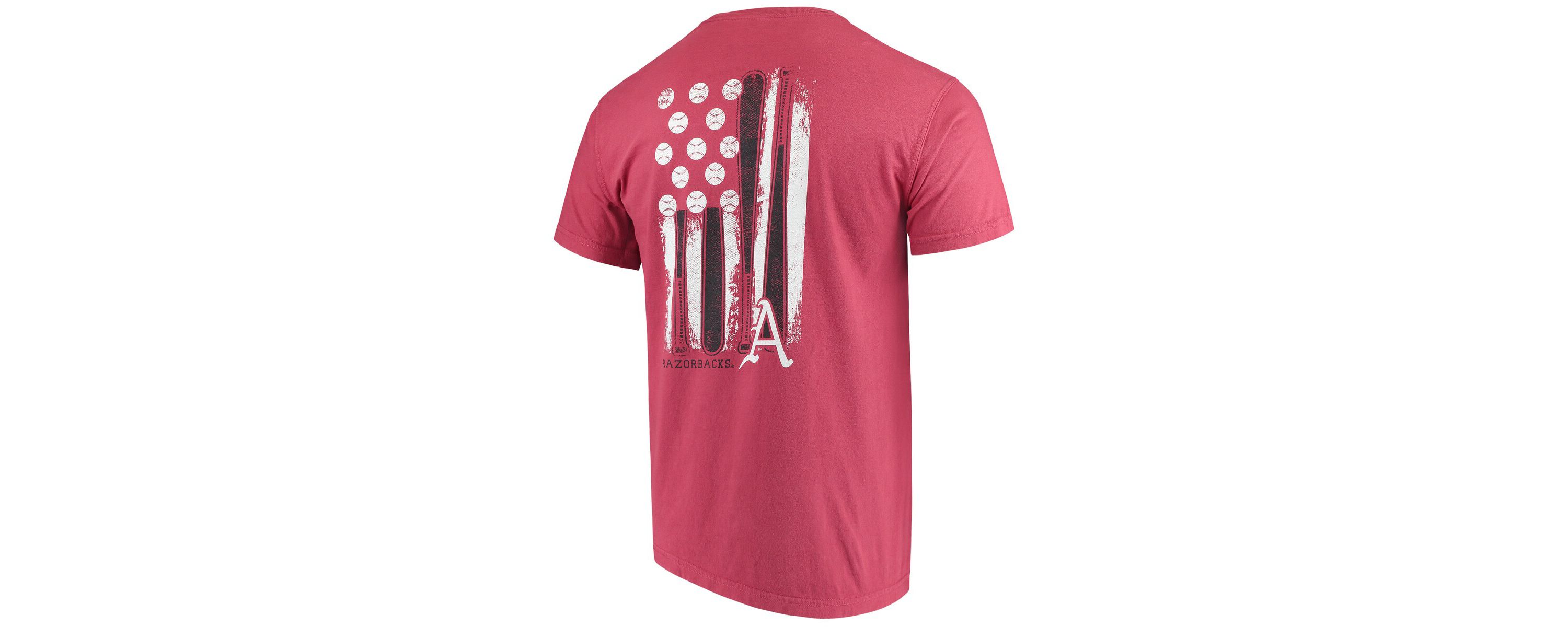 NCAA Arkansas Razorbacks Baseball Flag T-Shirt