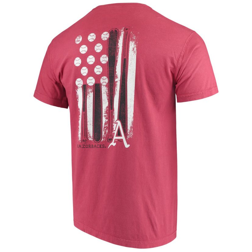 NCAA Arkansas Razorbacks Baseball Flag T-Shirt