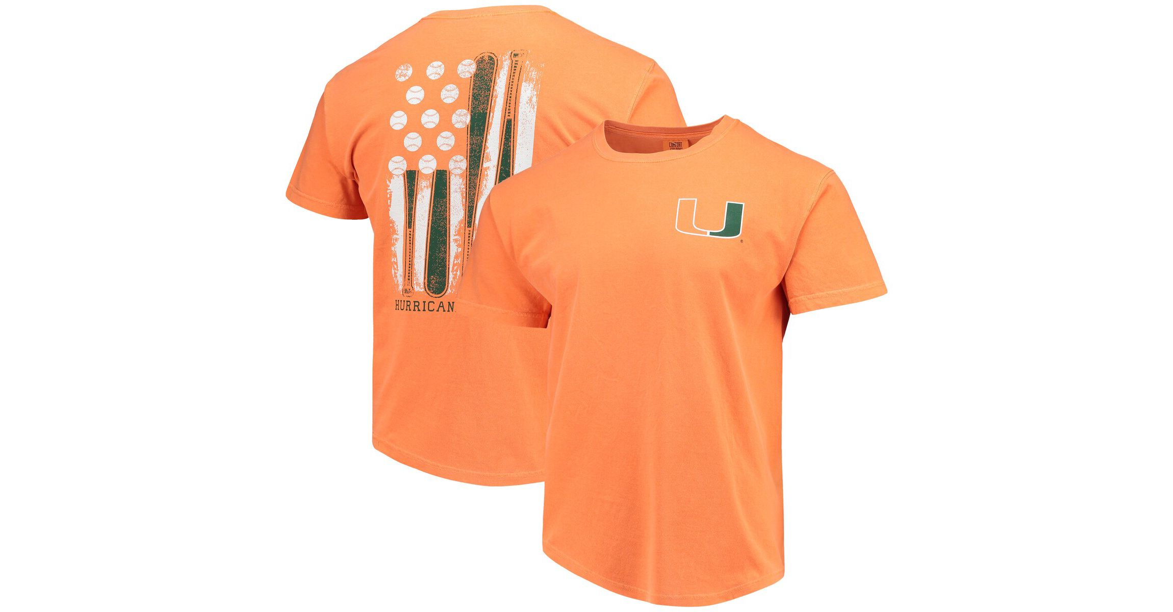 Miami (FL) Hurricanes NCAA Miami Hurricanes Baseball Flag T-Shirt