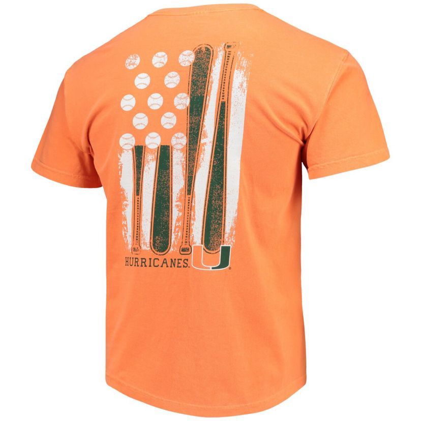 Miami (FL) Hurricanes NCAA Miami Hurricanes Baseball Flag T-Shirt
