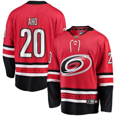 Men's NHL Fanatics Sebastian Aho Carolina Hurricanes Alternate Breakaway Player Jersey, Red, 3XL