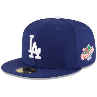 New Era Men's MLB Los Angeles Dodgers 1988 World Series Wool 59FIFTY Fitted Hat, Navy Blue, 7 5/8