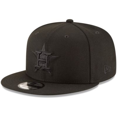 New Era Men's MLB Houston Astros on 9FIFTY Team Snapback Adjustable Hat - Black