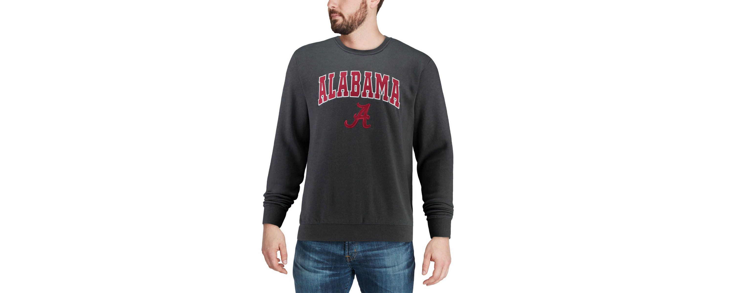 Alabama Crimson Tide NCAA Alabama Tide Arch & Logo Crew Neck Sweatshirt