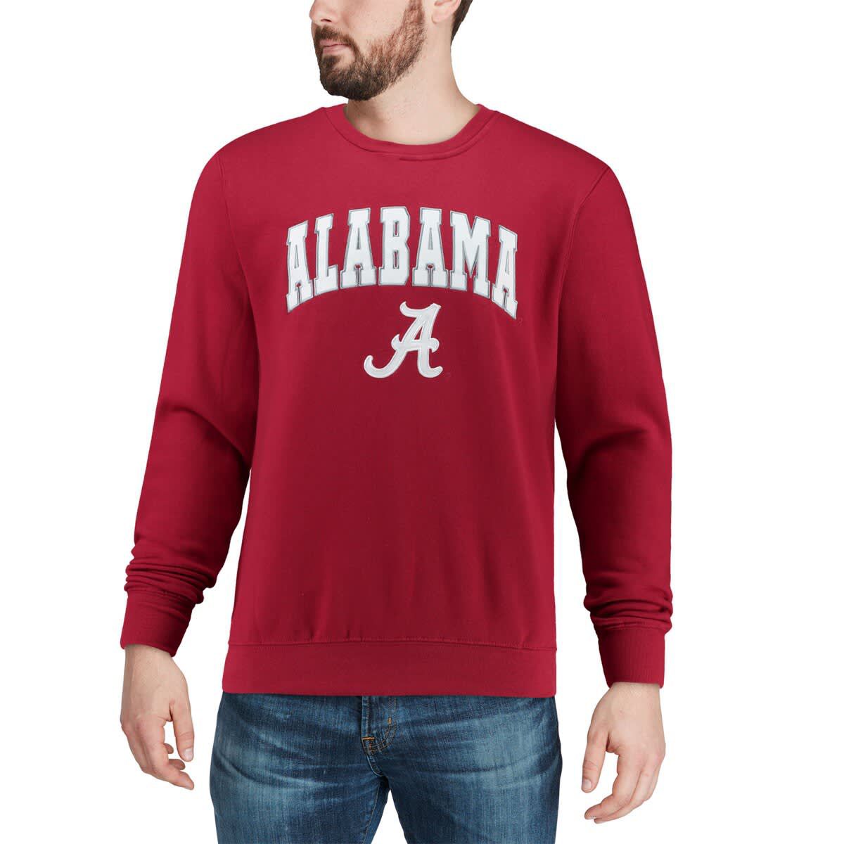 Alabama Crimson Tide NCAA Alabama Tide Arch & Logo Crew Neck Sweatshirt