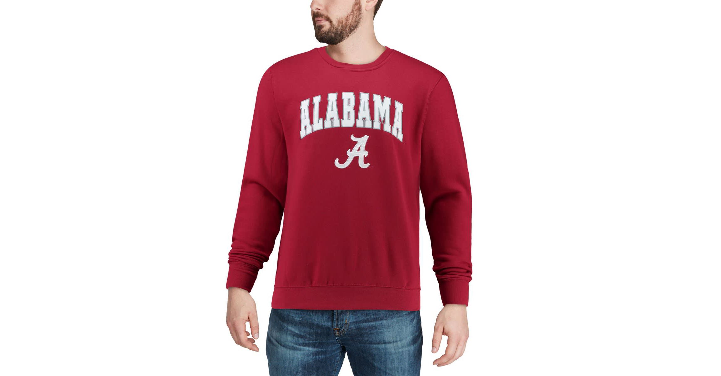 Alabama Crimson Tide NCAA Alabama Tide Arch & Logo Crew Neck Sweatshirt