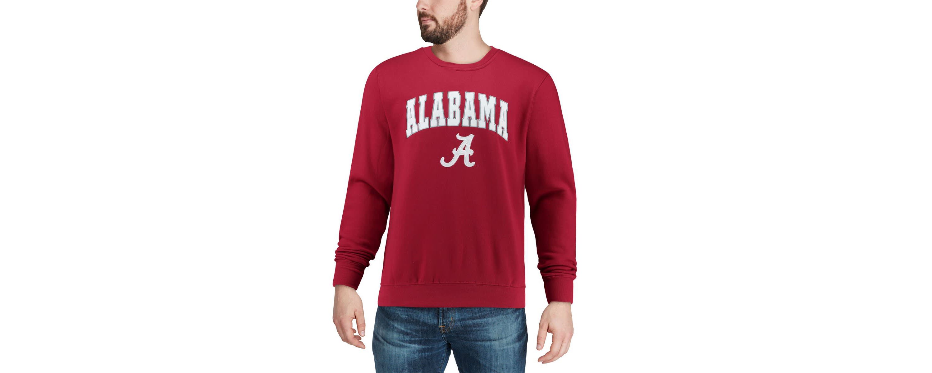 Alabama Crimson Tide NCAA Alabama Tide Arch & Logo Crew Neck Sweatshirt