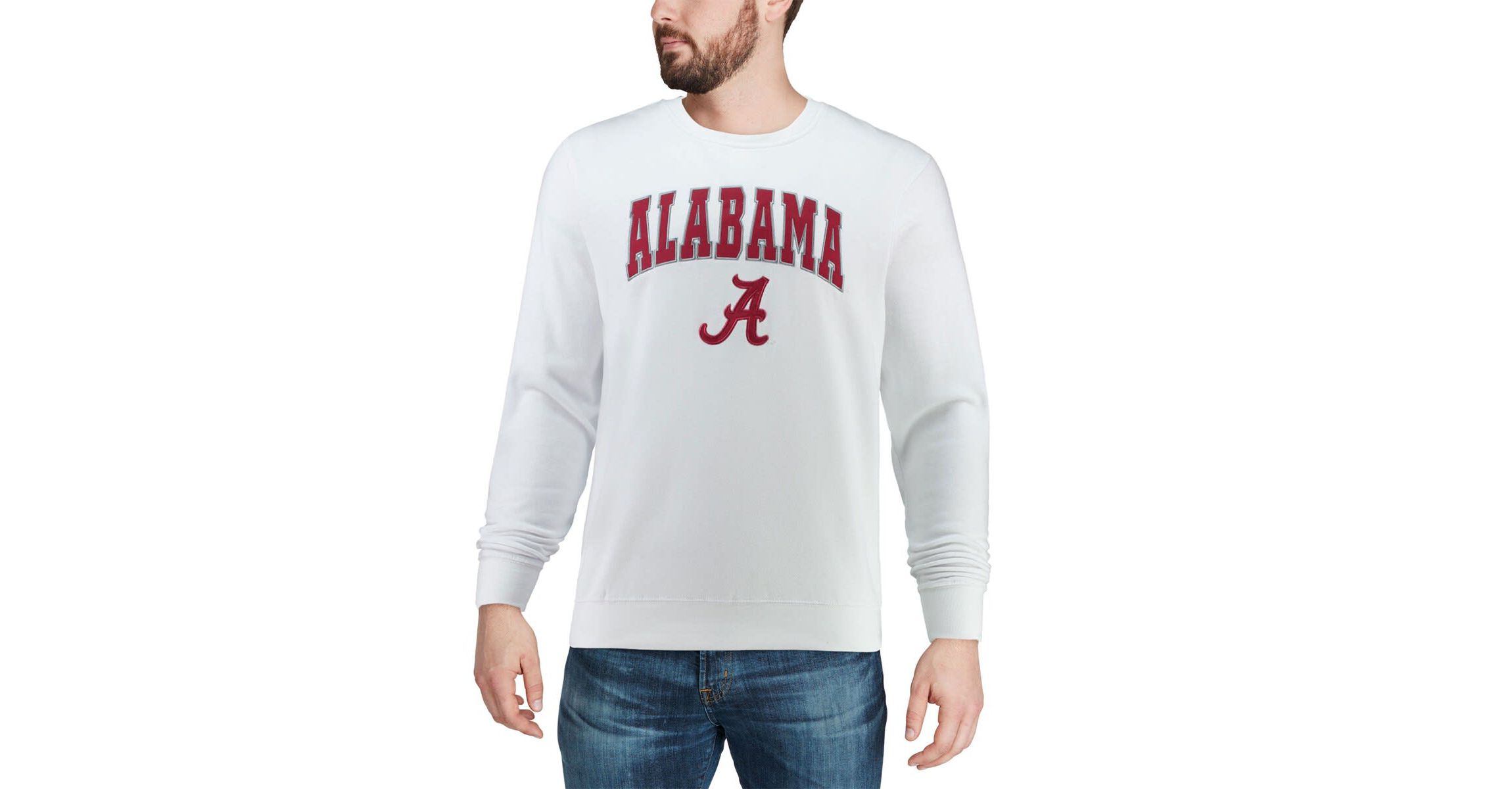Alabama Crimson Tide NCAA Alabama Tide Arch & Logo Crew Neck Sweatshirt