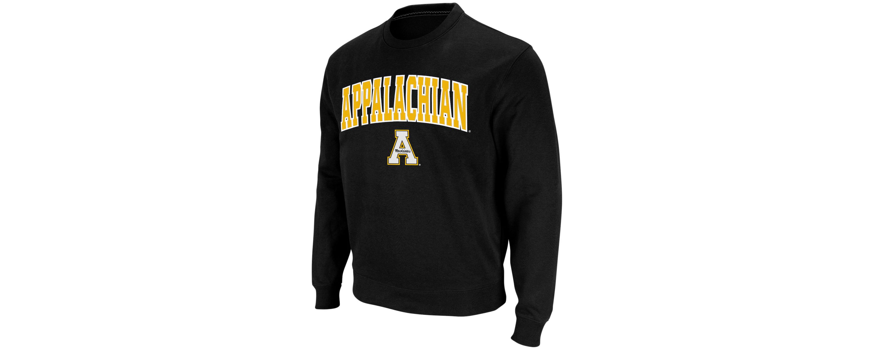 NCAA Appalachian State Mountaineers Arch & Logo Crew Neck Sweatshirt