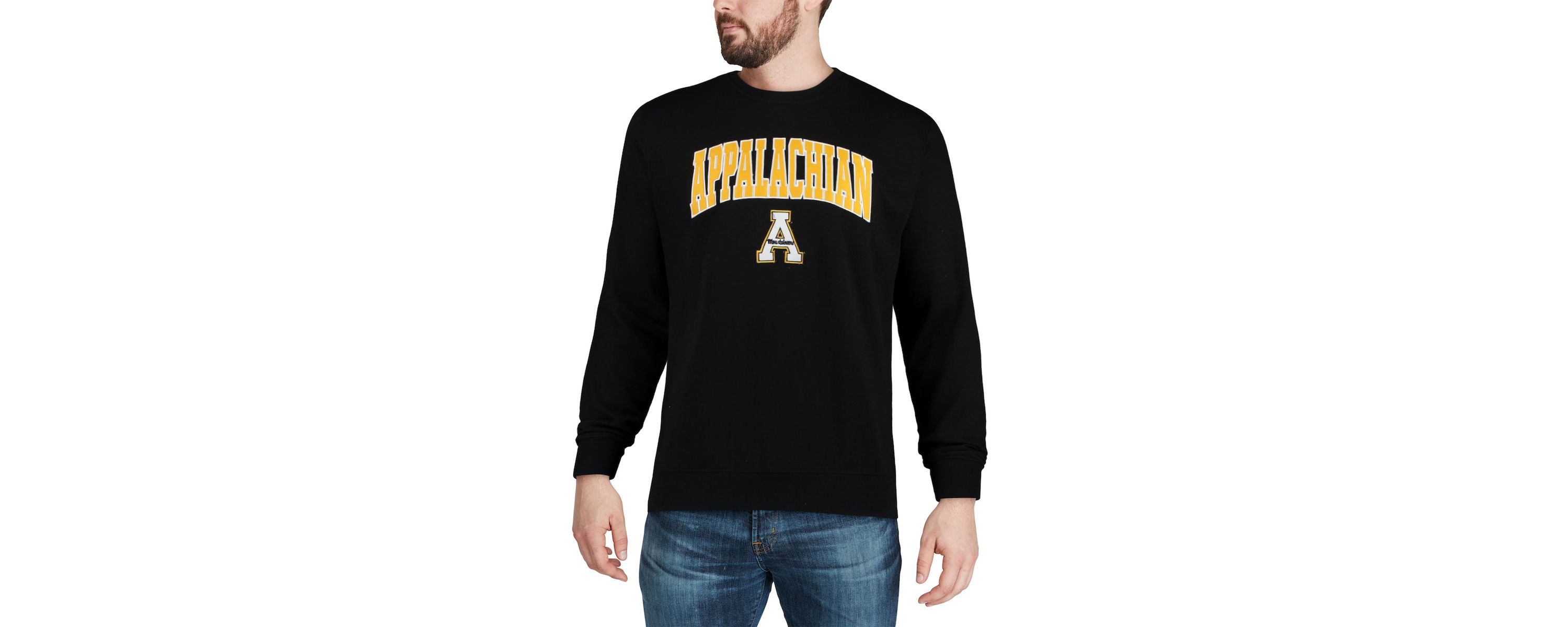 NCAA Appalachian State Mountaineers Arch & Logo Crew Neck Sweatshirt