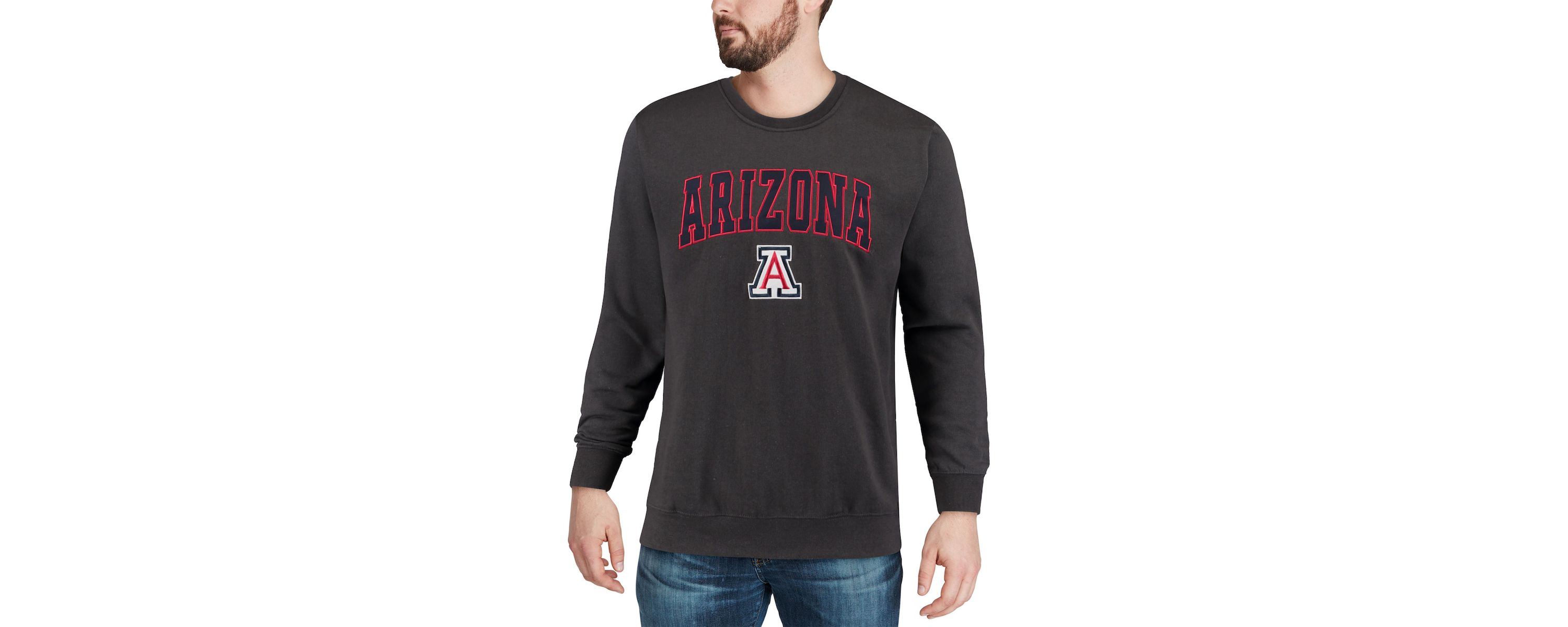 NCAA Arizona Wildcats Arch & Logo Crew Neck Sweatshirt