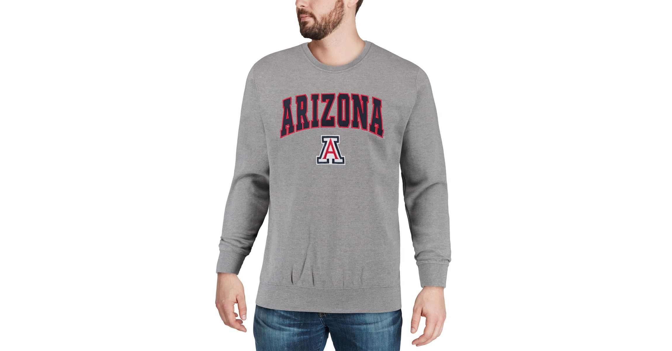 NCAA Arizona Wildcats Arch & Logo Crew Neck Sweatshirt