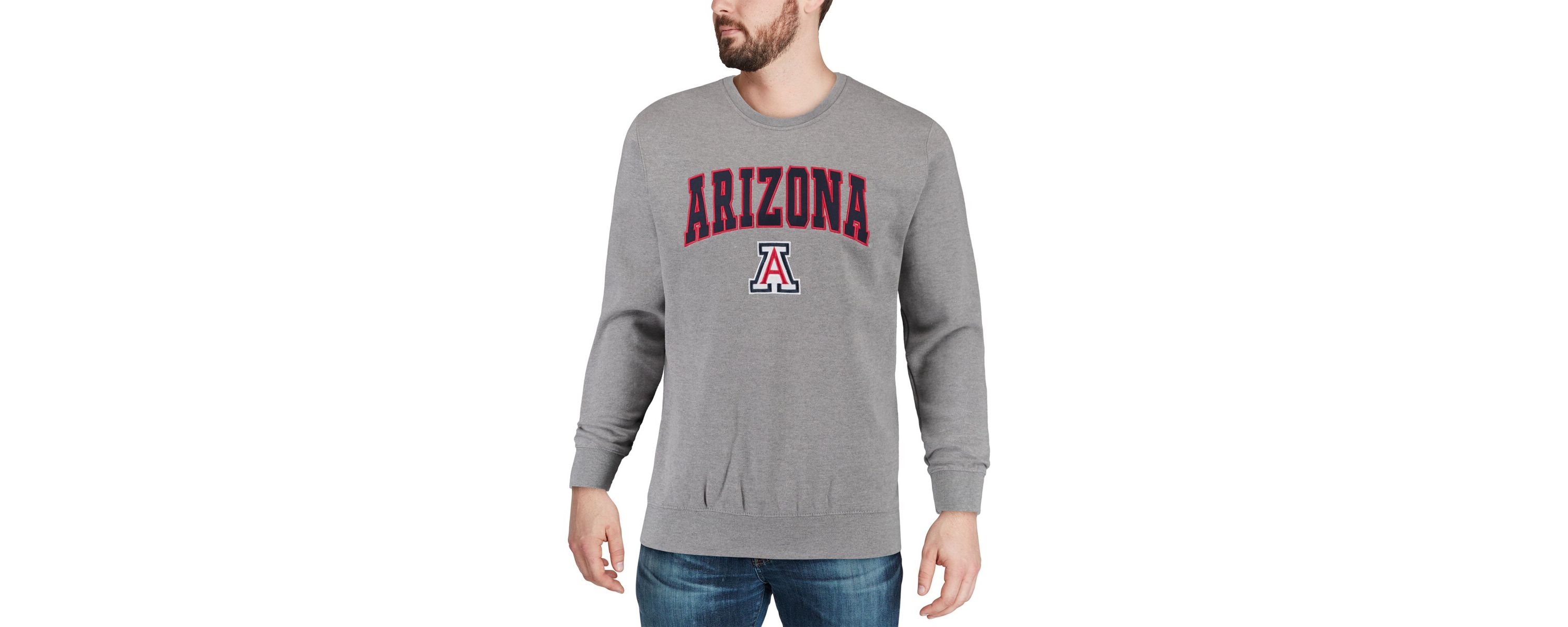 NCAA Arizona Wildcats Arch & Logo Crew Neck Sweatshirt