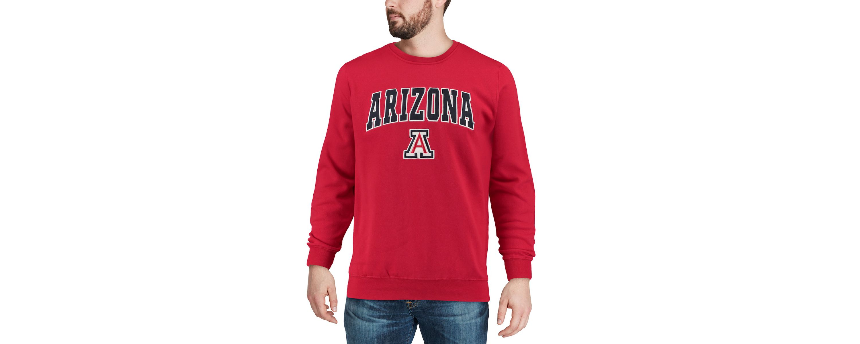 NCAA Arizona Wildcats Arch & Logo Crew Neck Sweatshirt