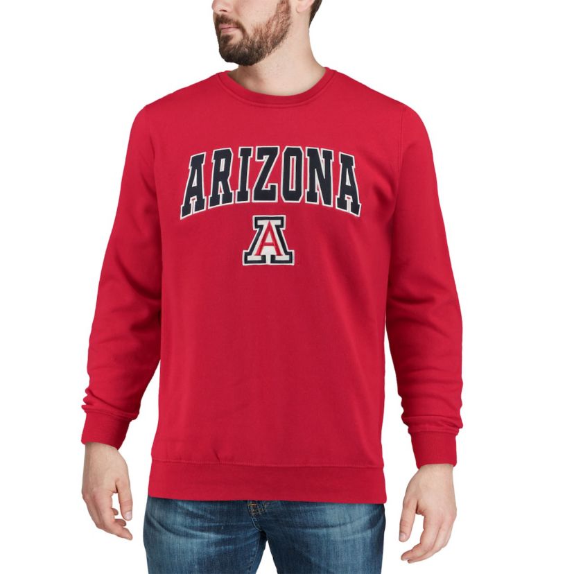 NCAA Arizona Wildcats Arch & Logo Crew Neck Sweatshirt