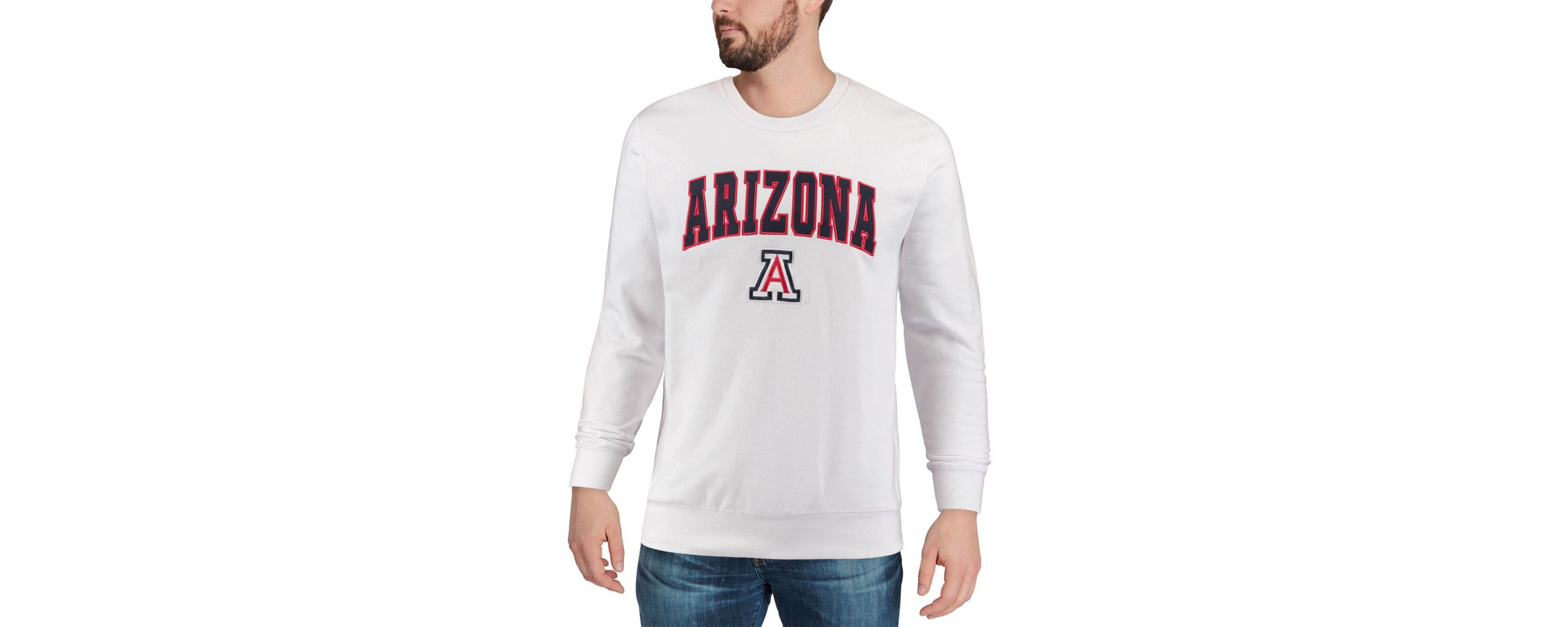 NCAA Arizona Wildcats Arch & Logo Crew Neck Sweatshirt