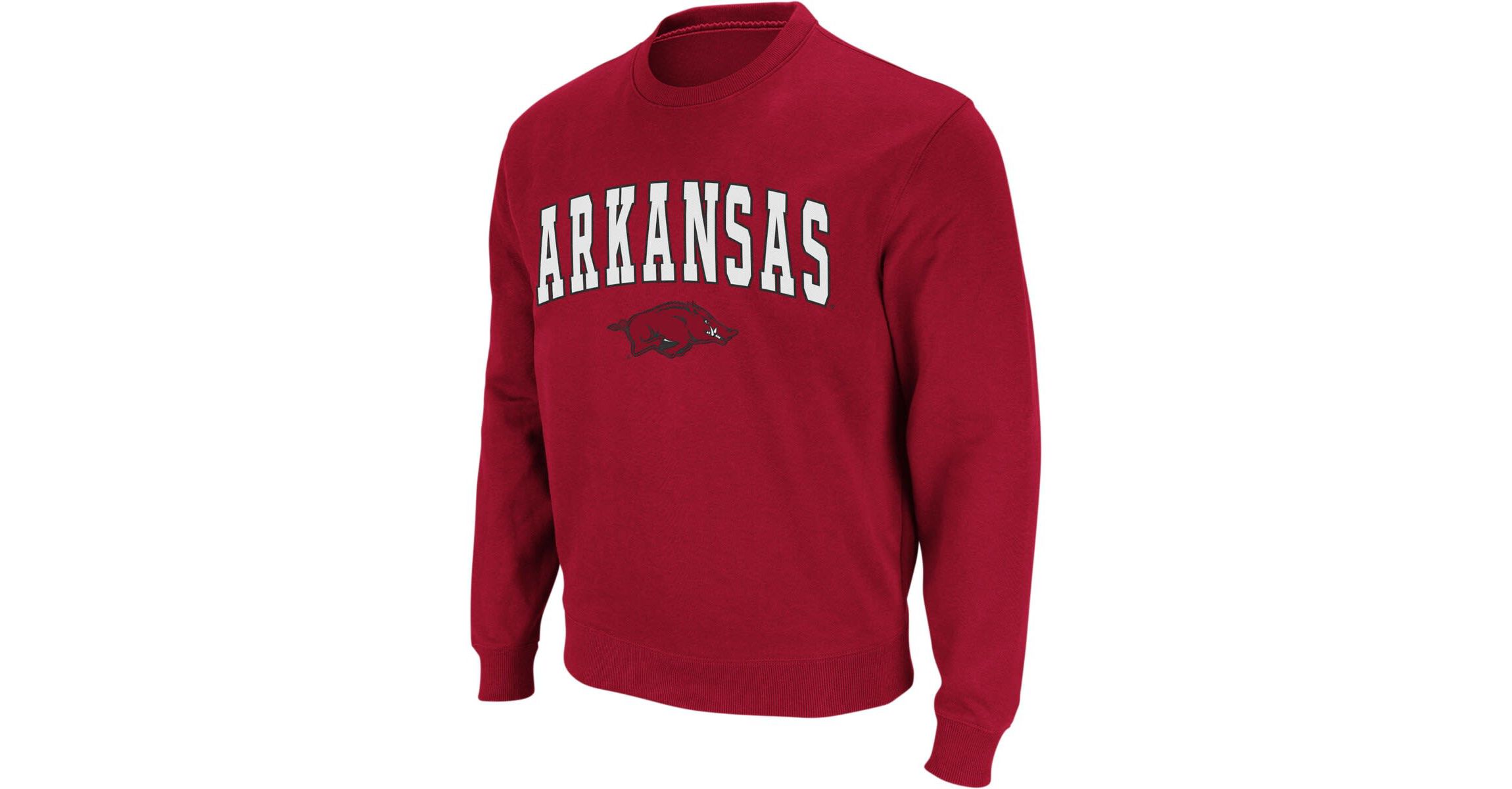 NCAA Arkansas Razorbacks Arch & Logo Crew Neck Sweatshirt