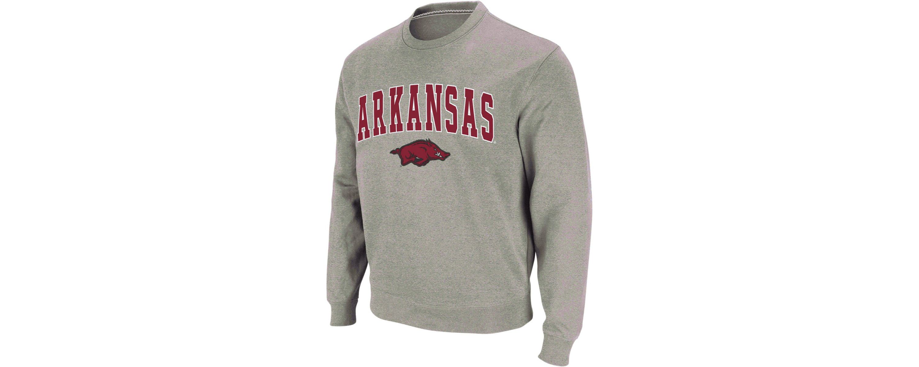 NCAA Arkansas Razorbacks Arch & Logo Crew Neck Sweatshirt