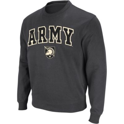 Colosseum Men's Army Black Knights NCAA Army Knights Arch & Logo Crew Neck Sweatshirt, Grey, Small