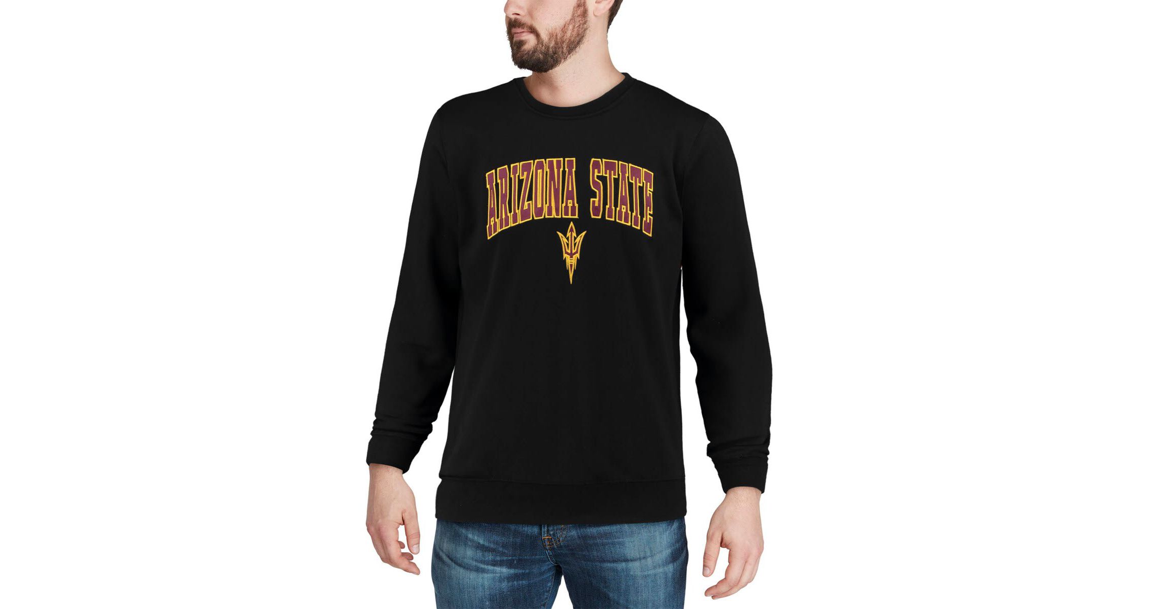 NCAA Arizona State Sun Devils Arch & Logo Crew Neck Sweatshirt
