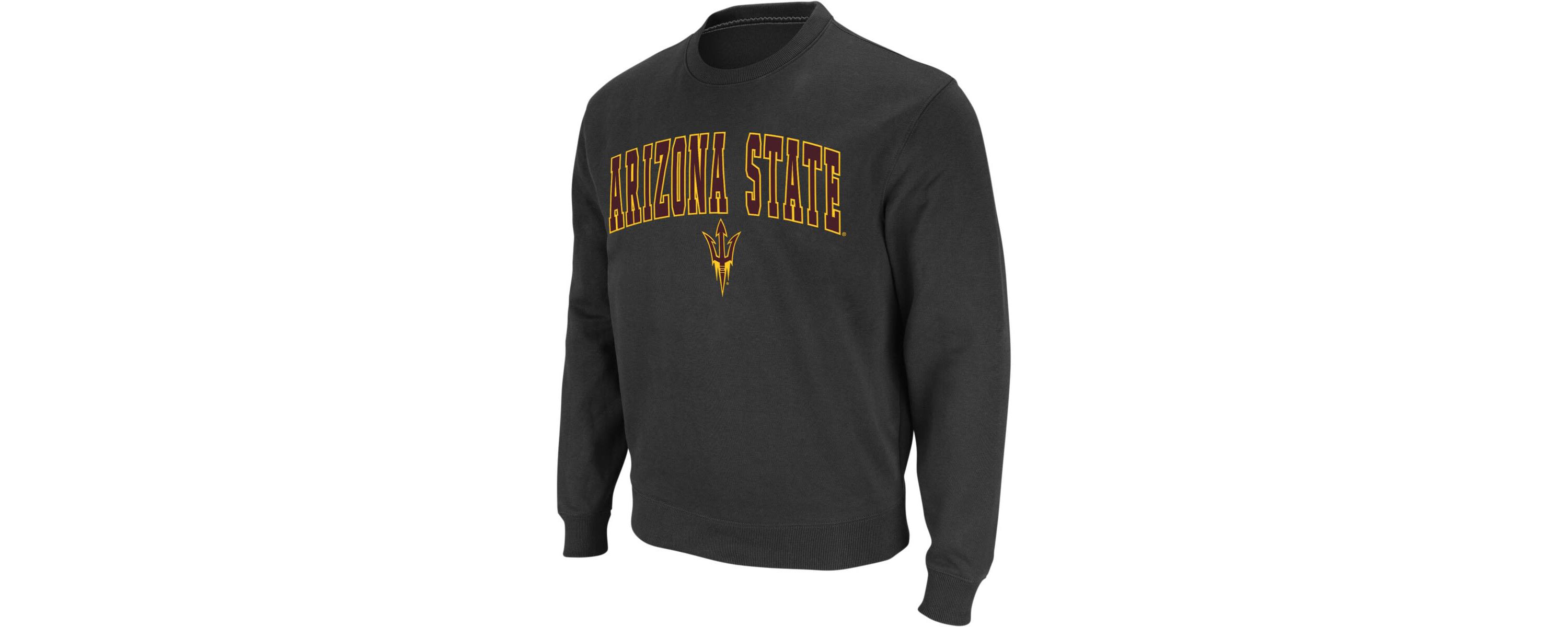 NCAA Arizona State Sun Devils Arch & Logo Crew Neck Sweatshirt