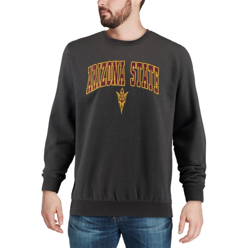 NCAA Arizona State Sun Devils Arch & Logo Crew Neck Sweatshirt