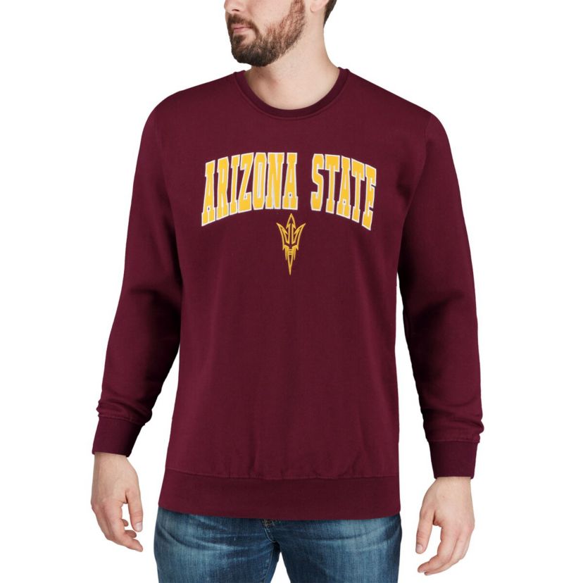 NCAA Arizona State Sun Devils Arch & Logo Crew Neck Sweatshirt