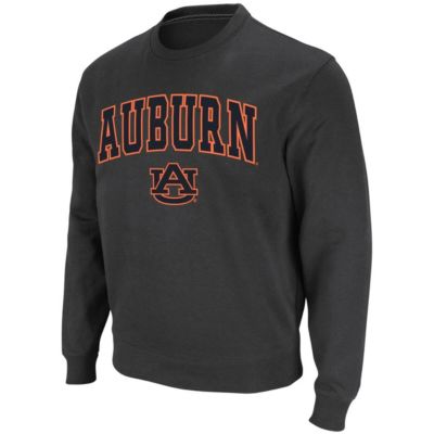 Colosseum Men's NCAA Auburn Tigers Arch & Logo Crew Neck Sweatshirt, Grey, Small