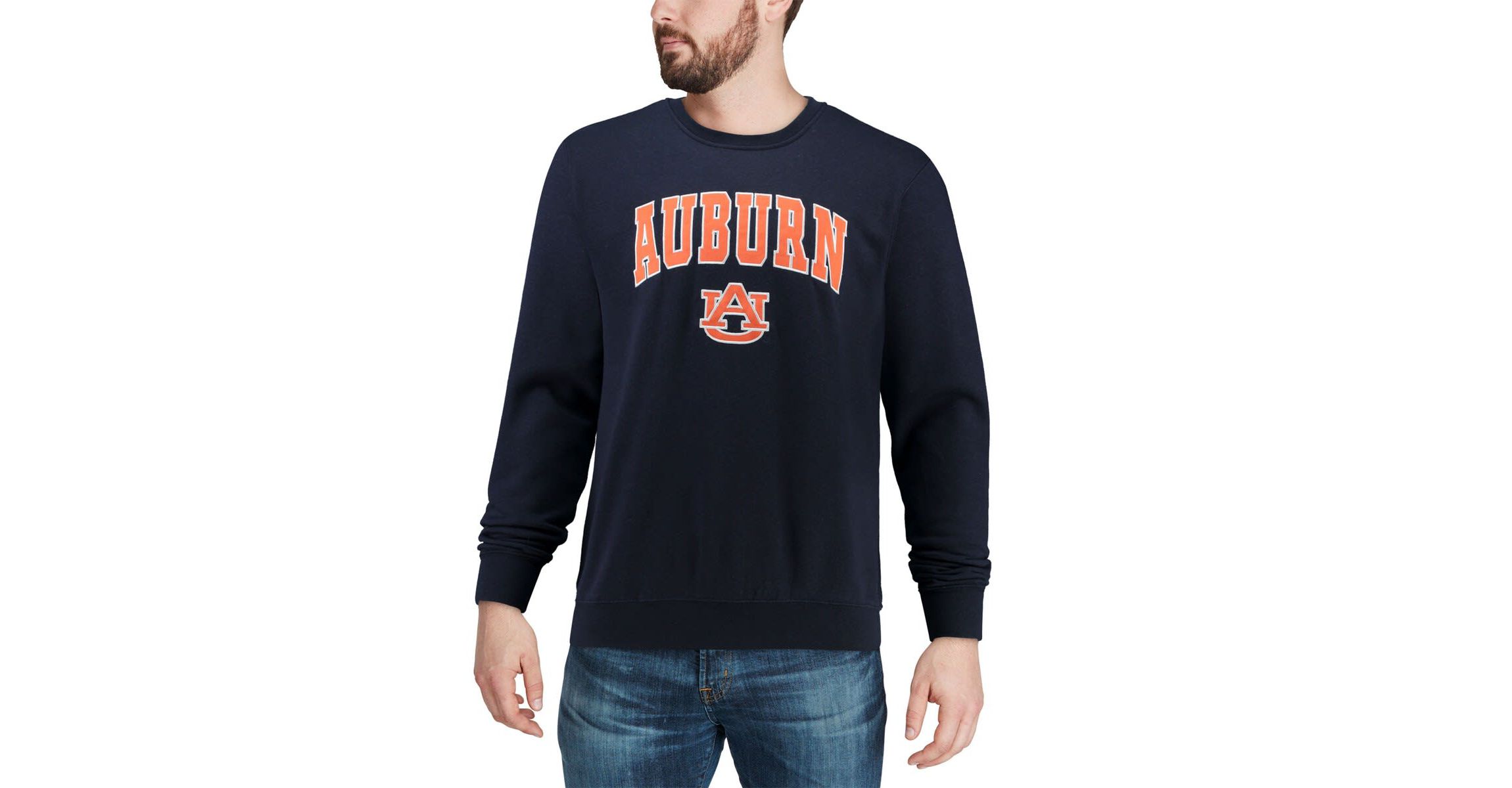 NCAA Auburn Tigers Arch & Logo Crew Neck Sweatshirt