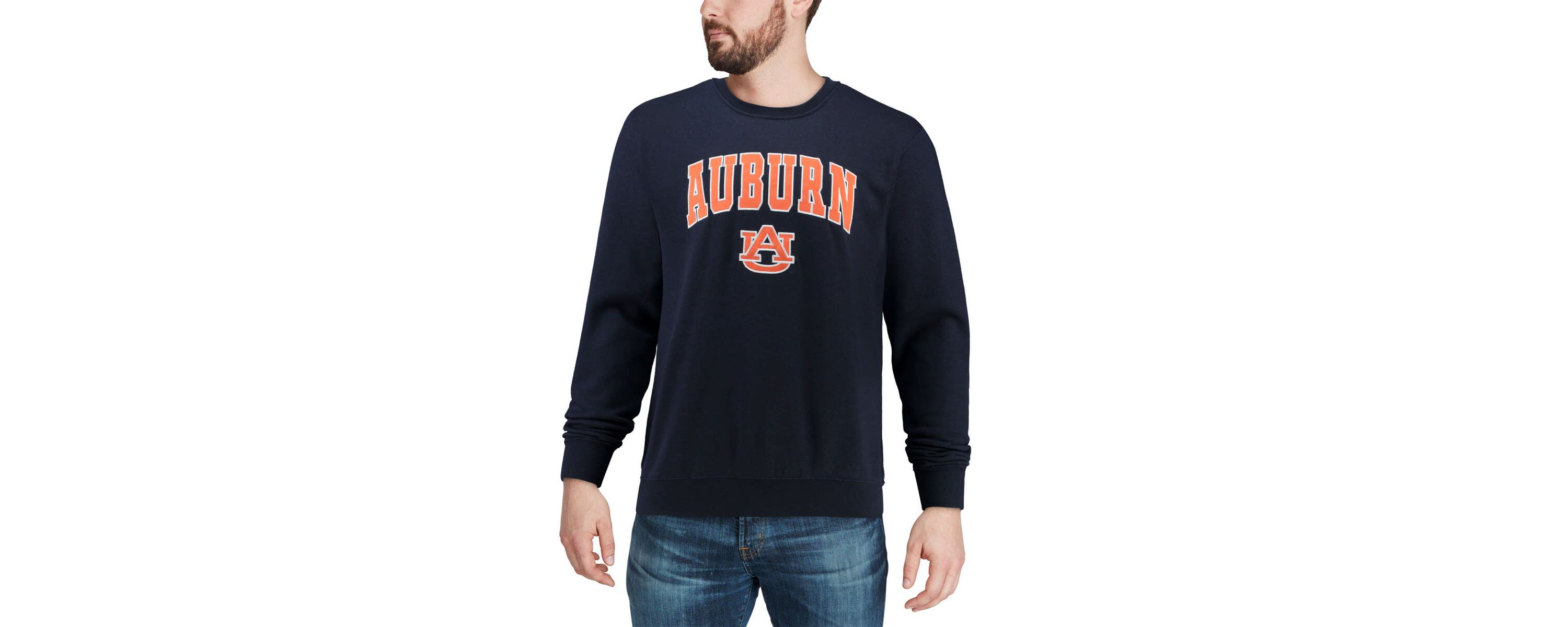 NCAA Auburn Tigers Arch & Logo Crew Neck Sweatshirt