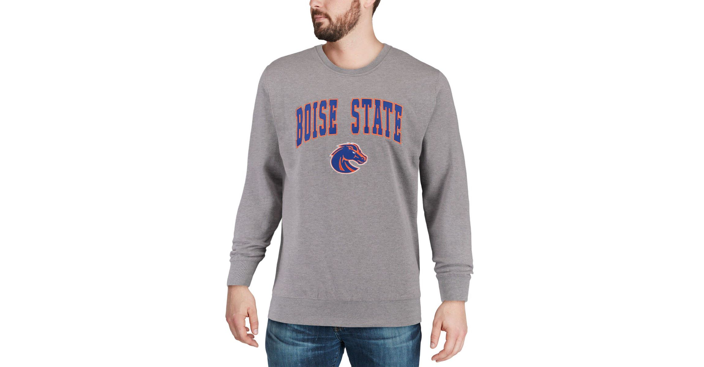 NCAA Boise State Broncos Arch & Logo Crew Neck Sweatshirt