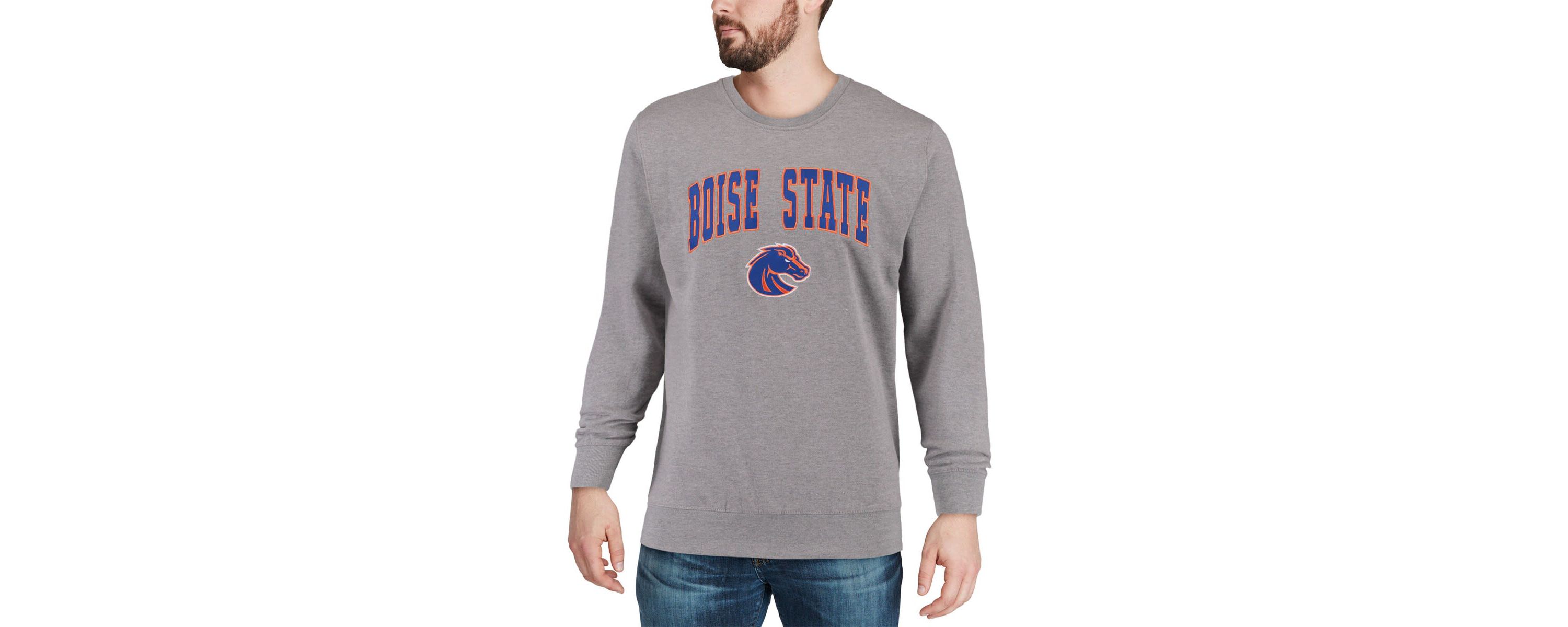 NCAA Boise State Broncos Arch & Logo Crew Neck Sweatshirt
