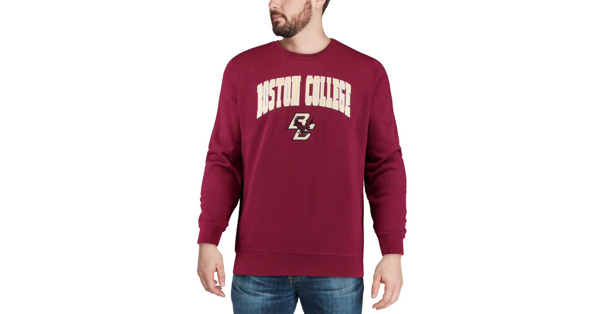 Boston College Eagles NCAA Boston NCAA Eagles Arch & Logo Crew Neck Sweatshirt