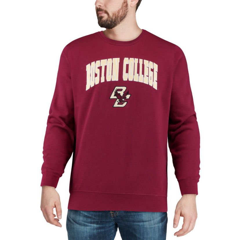 Boston College Eagles NCAA Boston NCAA Eagles Arch & Logo Crew Neck Sweatshirt
