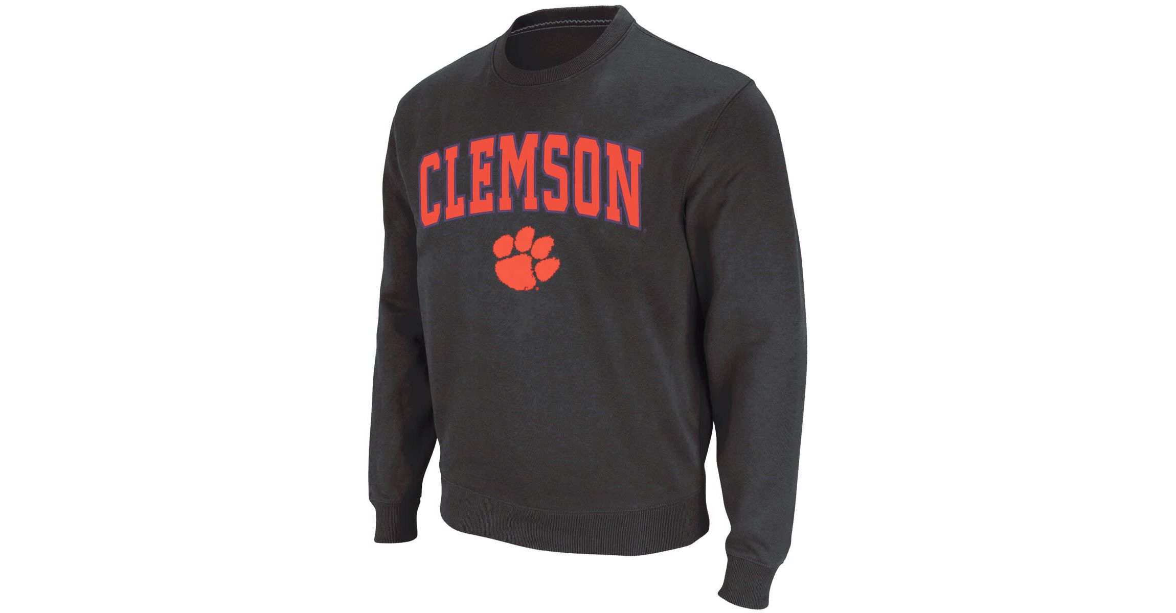 NCAA Clemson Tigers Arch & Logo Crew Neck Sweatshirt
