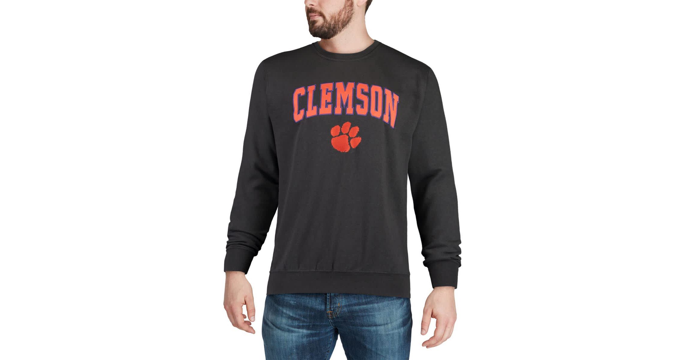 NCAA Clemson Tigers Arch & Logo Crew Neck Sweatshirt