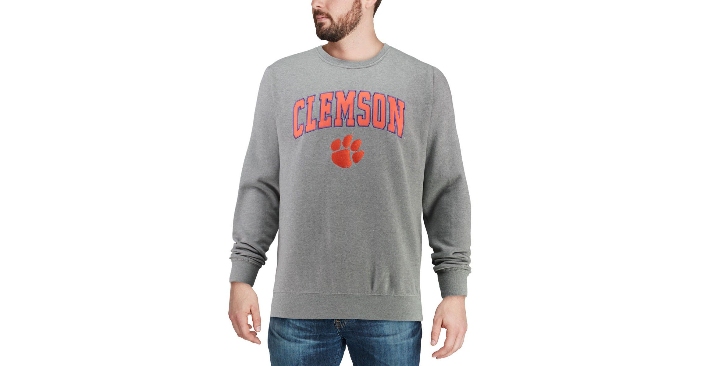 NCAA ed Clemson Tigers Arch & Logo Crew Neck Sweatshirt
