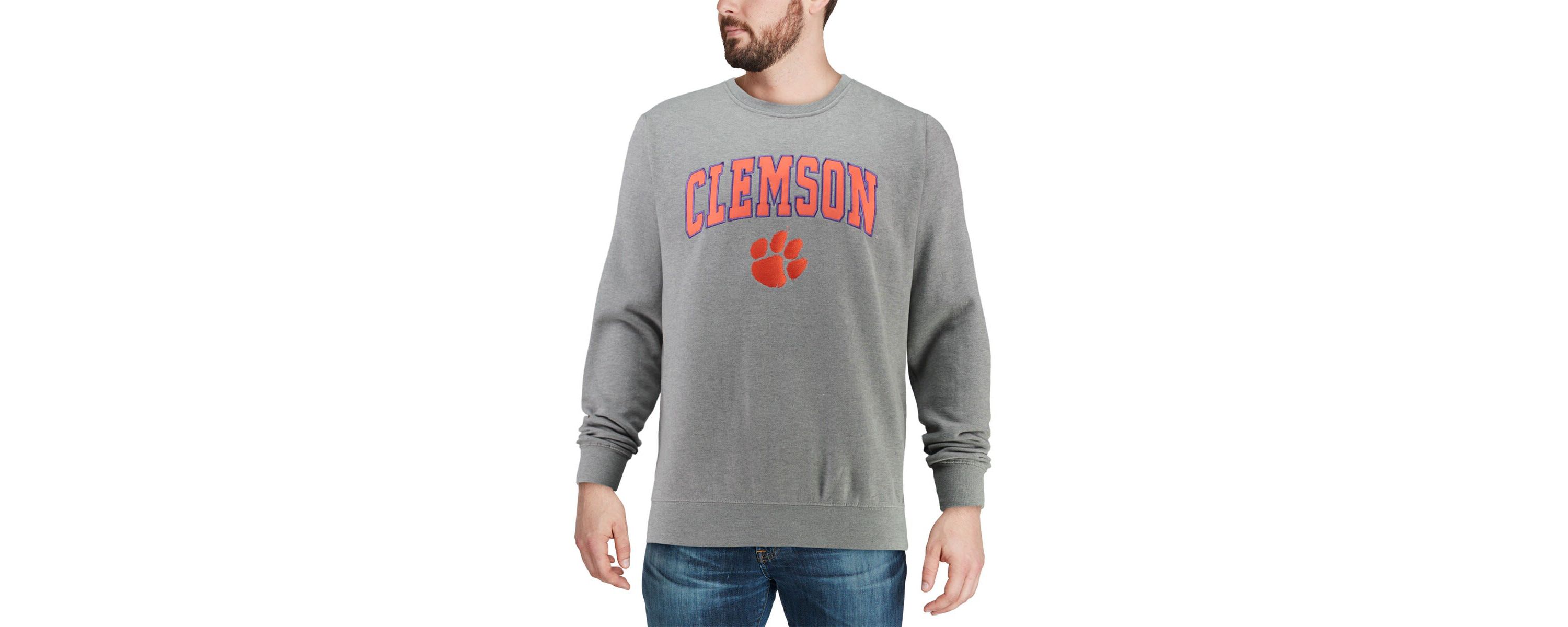 NCAA ed Clemson Tigers Arch & Logo Crew Neck Sweatshirt