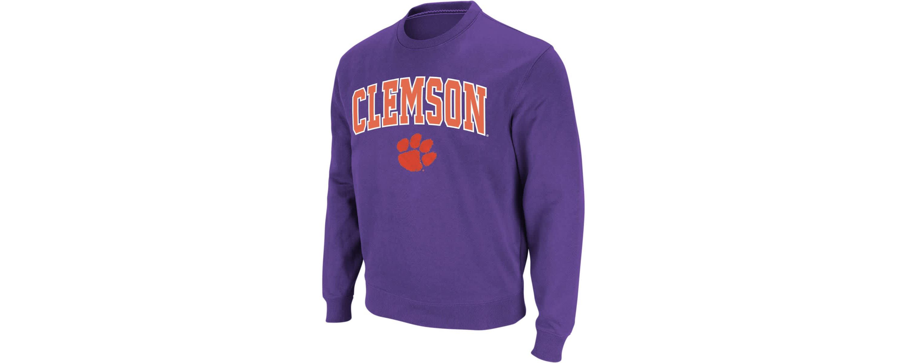 NCAA Clemson Tigers Arch & Logo Crew Neck Sweatshirt