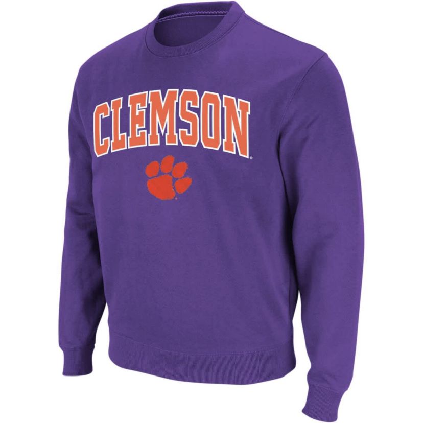 NCAA Clemson Tigers Arch & Logo Crew Neck Sweatshirt