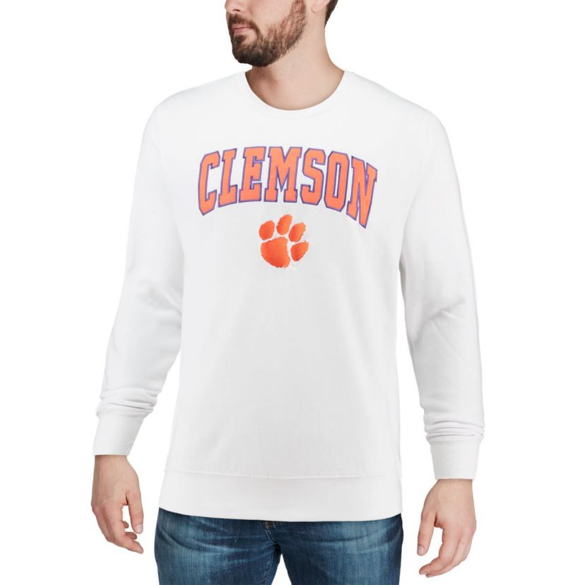 NCAA Clemson Tigers Arch & Logo Crew Neck Sweatshirt