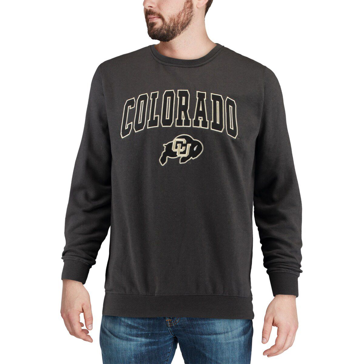 NCAA Colorado Buffaloes Arch & Logo Crew Neck Sweatshirt