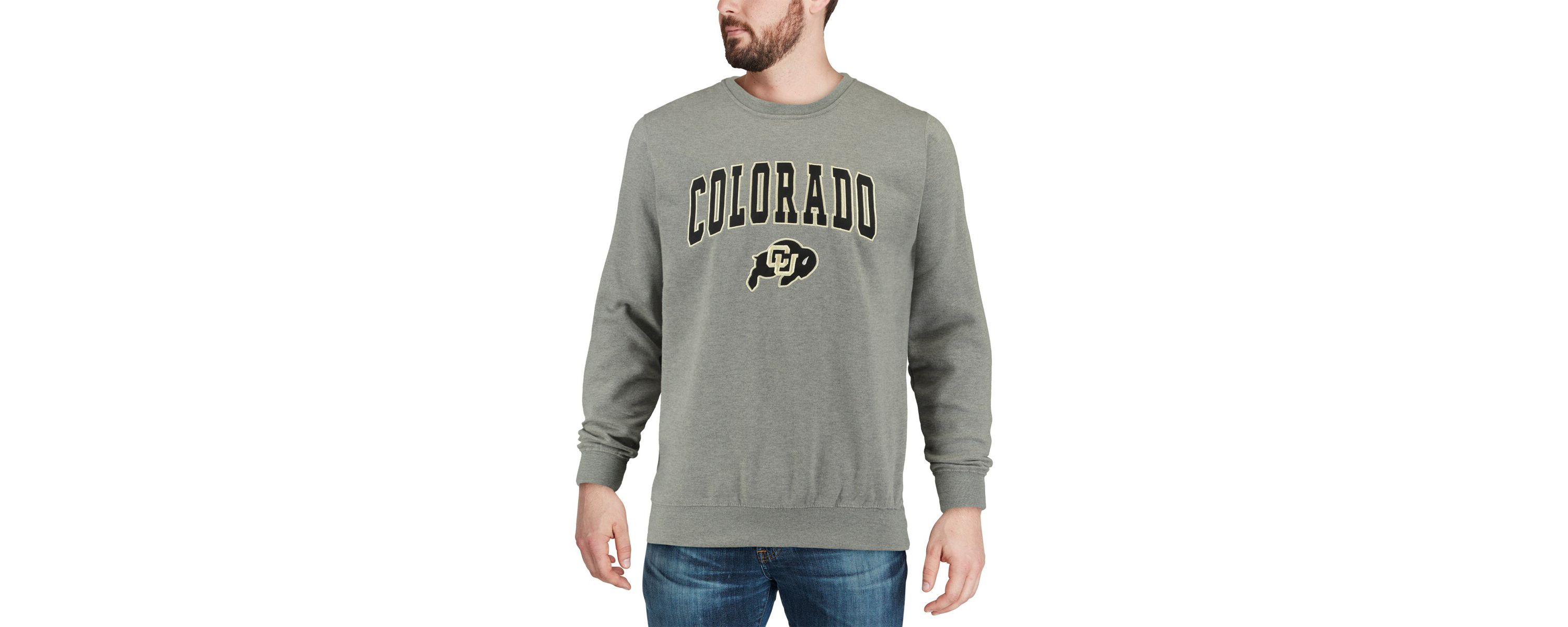 NCAA Colorado Buffaloes Arch & Logo Crew Neck Sweatshirt