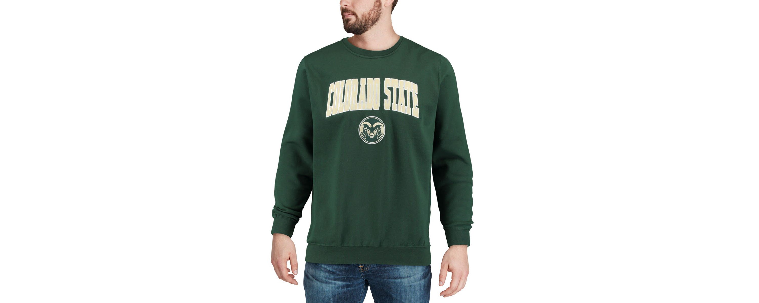 NCAA Colorado State Rams Arch & Logo Crew Neck Sweatshirt