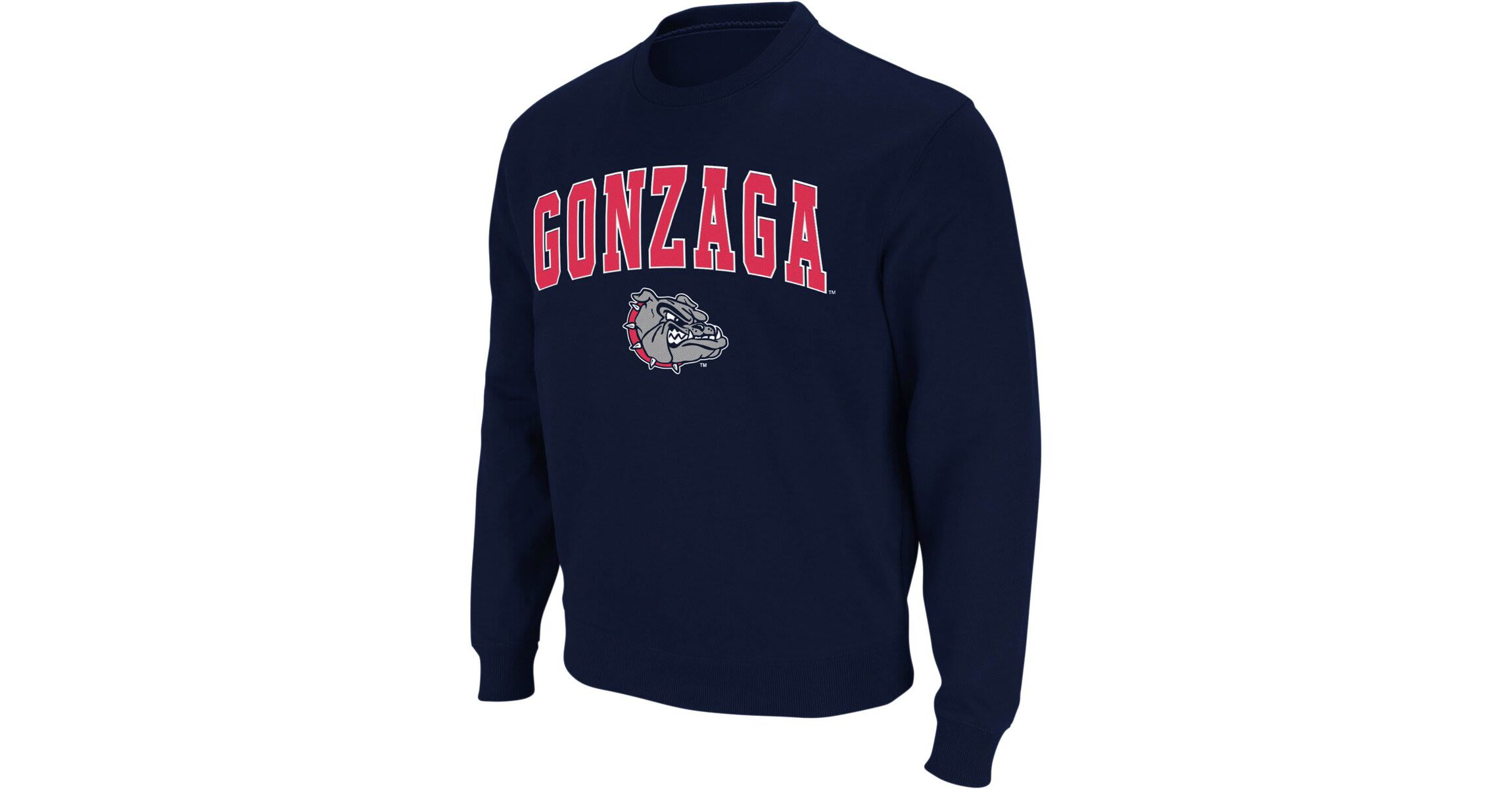Gonzaga University Bulldogs NCAA Gonzaga Bulldogs Arch & Logo Crew Neck Sweatshirt
