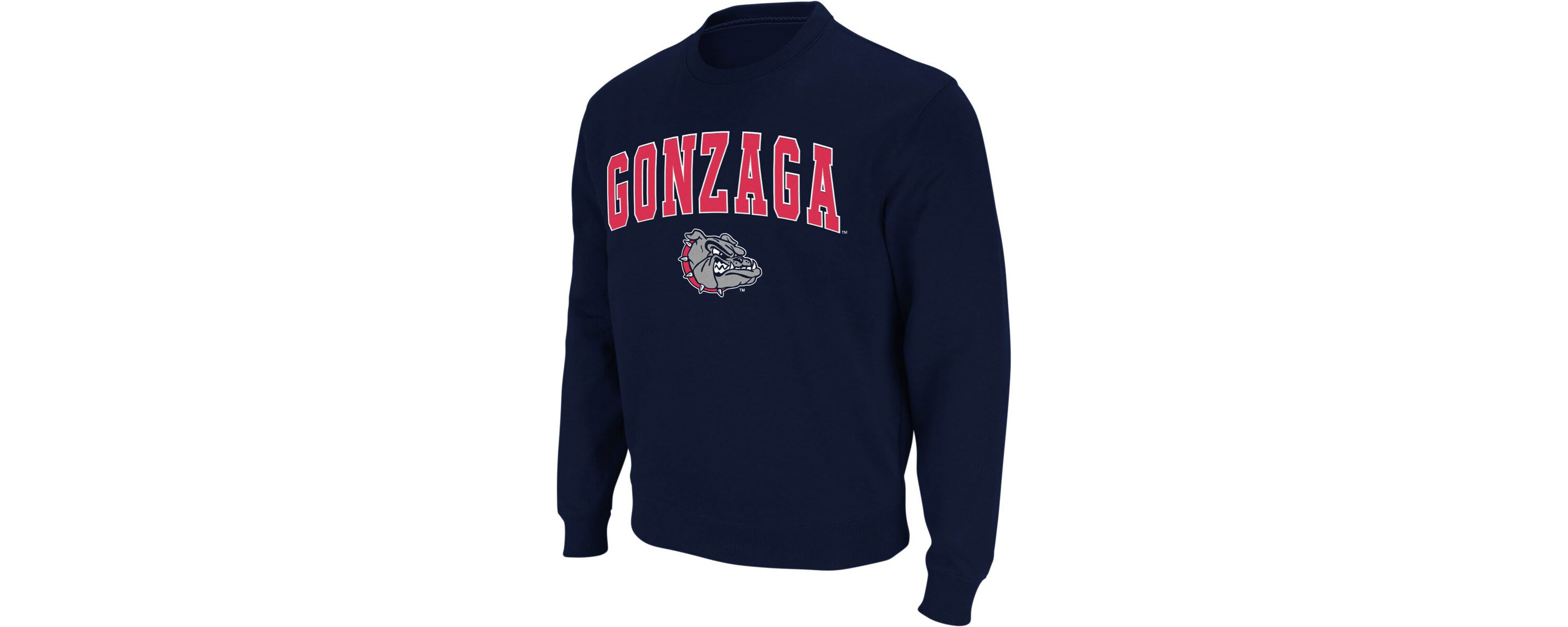 Gonzaga University Bulldogs NCAA Gonzaga Bulldogs Arch & Logo Crew Neck Sweatshirt